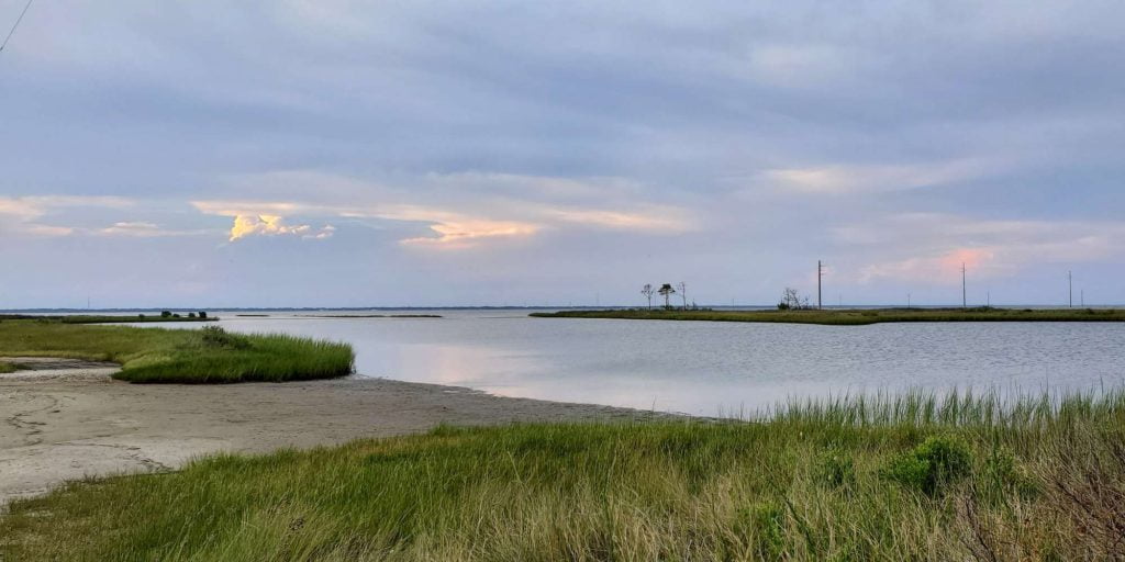 Nicks Hole on St.George Island provides public access and a Chronolog citizen-science monitoring station. This is one of several ANERR managed, low-impact and ecologically sustainable recreation opportunities,