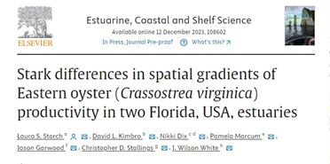 Recent scientific publication Jason Garwood, ANERR Research Coordinator assisted in.